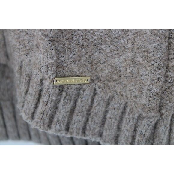 MICHAEL KORS TURTLE NECK ACRYLIC SWEATER SIZE M LIGHT BROWN - Picture 4 of 7
